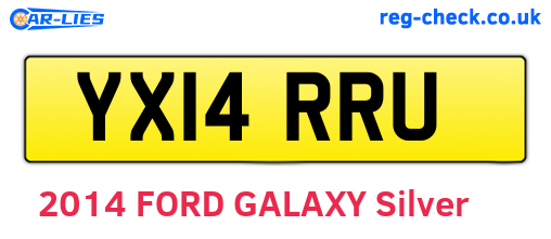 YX14RRU are the vehicle registration plates.