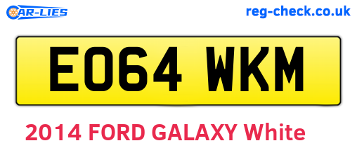EO64WKM are the vehicle registration plates.
