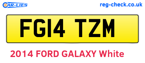 FG14TZM are the vehicle registration plates.