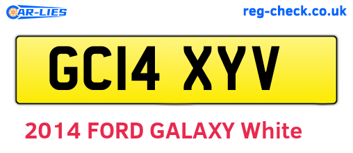 GC14XYV are the vehicle registration plates.
