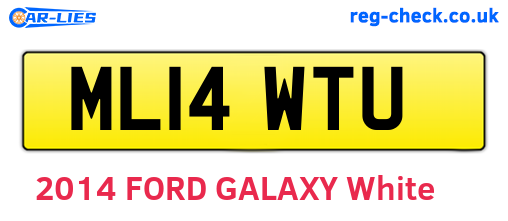 ML14WTU are the vehicle registration plates.