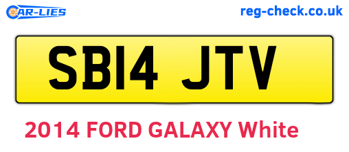 SB14JTV are the vehicle registration plates.