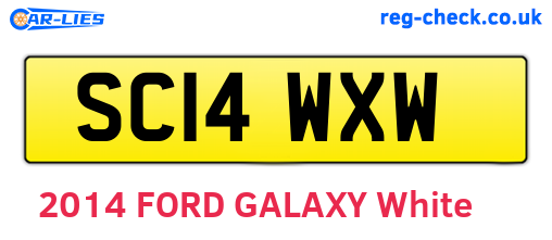 SC14WXW are the vehicle registration plates.