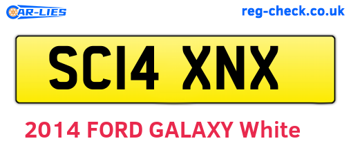 SC14XNX are the vehicle registration plates.
