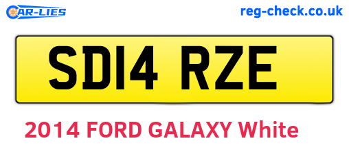 SD14RZE are the vehicle registration plates.