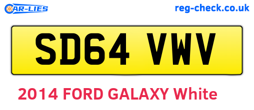 SD64VWV are the vehicle registration plates.
