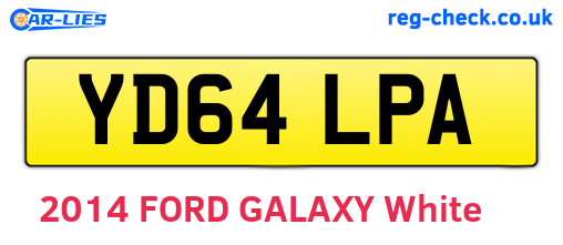 YD64LPA are the vehicle registration plates.