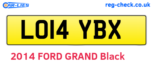 LO14YBX are the vehicle registration plates.