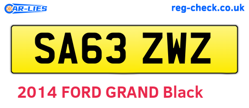 SA63ZWZ are the vehicle registration plates.