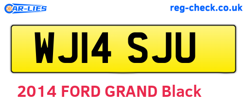 WJ14SJU are the vehicle registration plates.