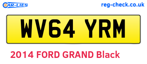WV64YRM are the vehicle registration plates.