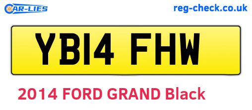 YB14FHW are the vehicle registration plates.