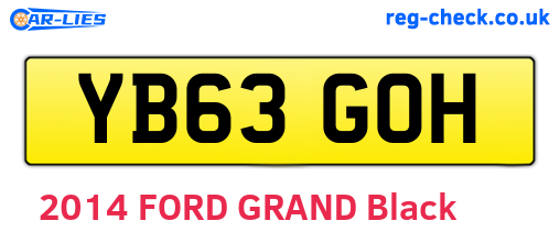 YB63GOH are the vehicle registration plates.