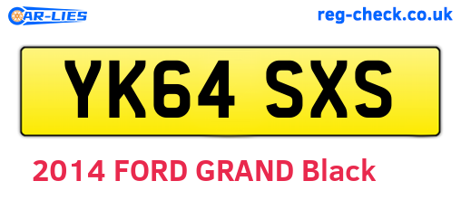 YK64SXS are the vehicle registration plates.