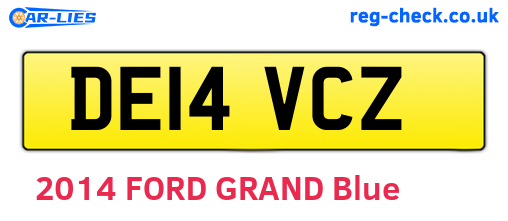 DE14VCZ are the vehicle registration plates.