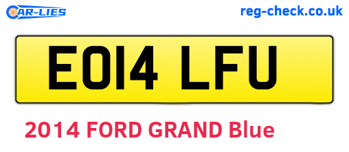 EO14LFU are the vehicle registration plates.