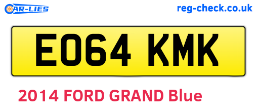 EO64KMK are the vehicle registration plates.