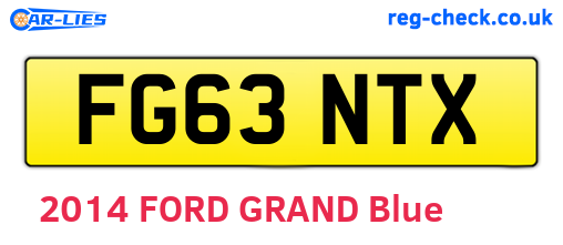 FG63NTX are the vehicle registration plates.