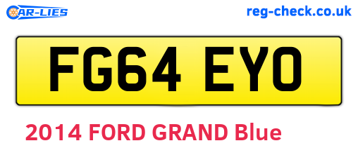 FG64EYO are the vehicle registration plates.
