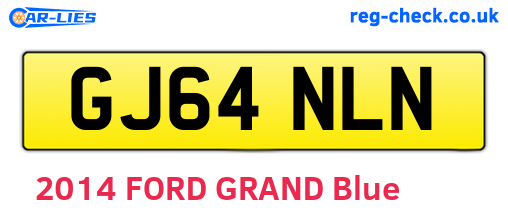 GJ64NLN are the vehicle registration plates.