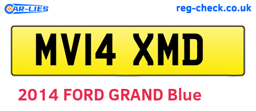 MV14XMD are the vehicle registration plates.