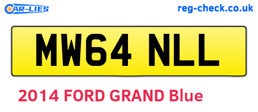 MW64NLL are the vehicle registration plates.