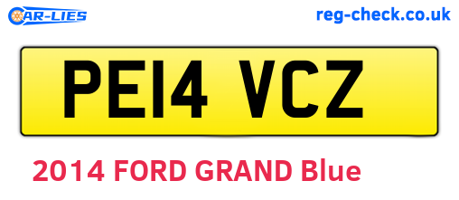 PE14VCZ are the vehicle registration plates.