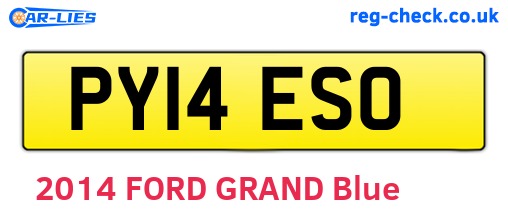 PY14ESO are the vehicle registration plates.