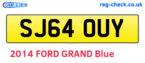 SJ64OUY are the vehicle registration plates.