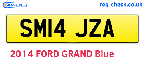 SM14JZA are the vehicle registration plates.