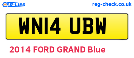 WN14UBW are the vehicle registration plates.