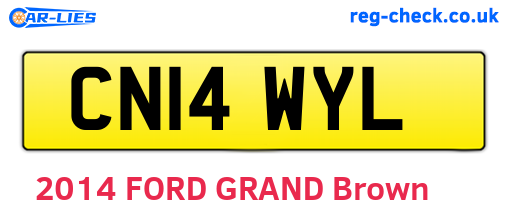 CN14WYL are the vehicle registration plates.