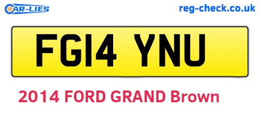 FG14YNU are the vehicle registration plates.