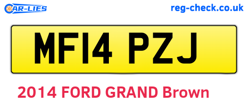 MF14PZJ are the vehicle registration plates.