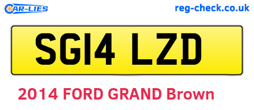 SG14LZD are the vehicle registration plates.