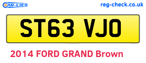 ST63VJO are the vehicle registration plates.