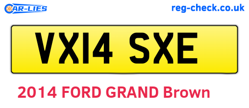 VX14SXE are the vehicle registration plates.