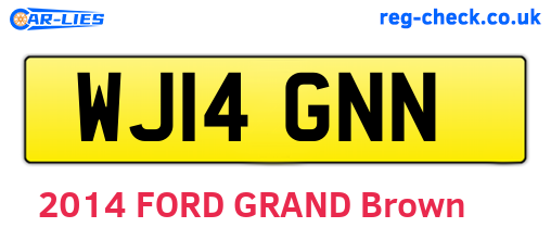 WJ14GNN are the vehicle registration plates.