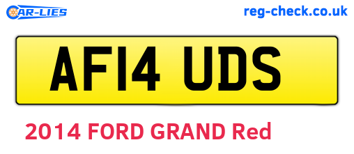 AF14UDS are the vehicle registration plates.
