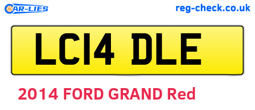 LC14DLE are the vehicle registration plates.