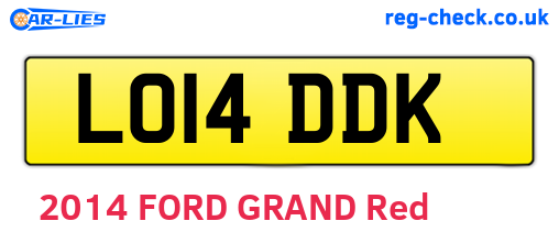 LO14DDK are the vehicle registration plates.