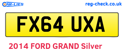 FX64UXA are the vehicle registration plates.