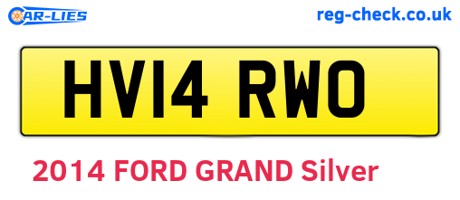 HV14RWO are the vehicle registration plates.