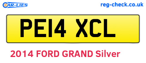 PE14XCL are the vehicle registration plates.