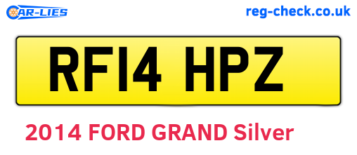 RF14HPZ are the vehicle registration plates.