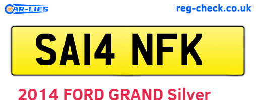 SA14NFK are the vehicle registration plates.