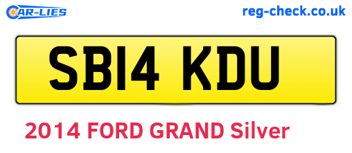 SB14KDU are the vehicle registration plates.