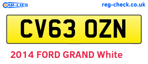 CV63OZN are the vehicle registration plates.