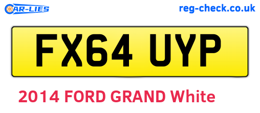 FX64UYP are the vehicle registration plates.