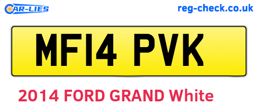 MF14PVK are the vehicle registration plates.